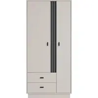 Masseno Drehtürenschrank PUNTO 90/195/60cm 2-türig Kaschmir