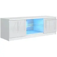 Masseno TV-Schrank NUDO 120 cm Fernsehschrank mit 2 Türen TV-Lowboard für Wohnzimmer Modern 120x39x38,5 cm Weiß / Weiß