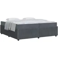 vidaXL Bettrahmen Dunkelgrau 200 x 200 cm Stoff