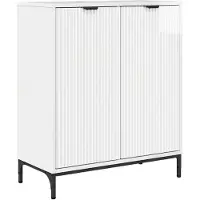 vidaXL Sideboard Hochglanz Weiß 69,5 x 33 x 82 cm Holzwerkstoff