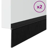 vidaXL Selbstklebende Türbürstendichtungen 2 stk. Schwarz 100 cm