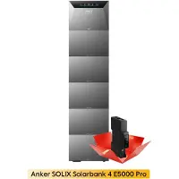Anker PowernessBalkonkraftwerk Speicher , SOLIX Solarbank 4 E5000 Pro 5kWh mit 5x BP5000 Erweiterungsakku Plug & Play für Ihre PV-Nachrüstung