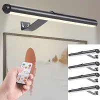 Ideoon 4er-Set Elegante Wand- und Bildleuchte mit Fernbedienung & Touch Schalter, USB- & Akkubetrieb, dimmbar: Eine flexible LED-Lampe für Kunst & Ambiente