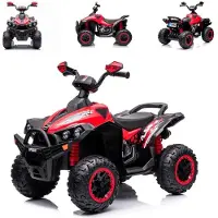 Chipolino Kinder Elektroquad ATV Speed Licht Musik 2 Motoren Fußpedal bis 35 kg rot