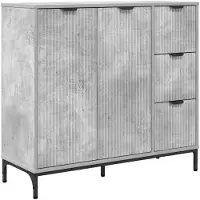 vidaXL Sideboard Beton Grau 89,5 x 33 x 82 cm Holzwerkstoff