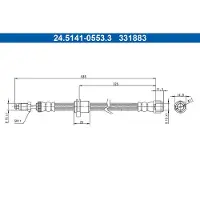 Ate Bremsschlauch 24.5141-0553.3 für BMW 3er i4