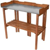 Garten Pflanztisch 94x45x86cm Holz Tisch klappbar verzinkte Arbeitsplatte m. Ablagefach