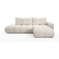 Masseno Ecksofa DUCA R-S mit Schlaffunktion L-Form, Sofa mit Bettkasten, Wohnzimmersofa, Couch, Soffa, Bettsofa, Couchgarnitur- Beige, CURIO 09