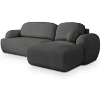 Masseno Ecksofa MODENZA N R-S mit Schlaffunktion L-Form, Sofa mit Bettkasten, Wohnzimmersofa, Couch, Soffa, Bettsofa, Couchgarnitur- Grau, NOW OR NEVER 92