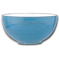 Wilmax Schale 600 ml 13,5 cm Blau Porzellan, 3er Set