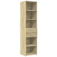 Helloshop26 - Buffet Sideboard Kommode Kleiderschrank Aufbewahrungsmöbel Organizer Küche Wohnzimmer Lounge hohe Sonoma-Eiche 45 x 02_0034067