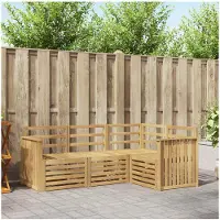 vidaXL Sofagarnituren 4 pcs Weiß 187,5 x 128,5 x 73 cm