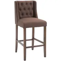 CLP Barhocker Cassandra Stoff Antik-dunkel braun