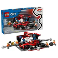 LEGO F1 Boxenstopp mit Boxencrew und Ferrari Flitzer - 60443