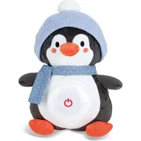 Wiky Leuchtendes Einschlafspielzeug mit Musik, Pinguin, 29 cm