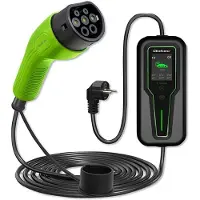 Qoltec Ev 2-in-1 Adjustable Type2 3.5kw 230v Lcd Elektroauto-ladegerät 5 M