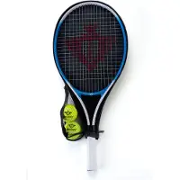 Engelhart Tennisschläger blau 23 Zoll mit 2 Tennisbällen