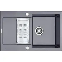 Franke Spüle Maris MRG 651-78 in Steingrau / Ausschnittmaß 760 x 480 mm / Granitspüle / Auflagespüle / Einbauspüle