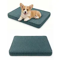 FORTISLINE Hundebett Hundekissen Hundematte Cord 45X65X8 Cm Türkis