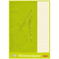 Herlitz Millimeterpapier-Block DIN A3, 80 g/qm, 20 Blatt Lineatur: rot, holzfrei, mit 1 mm Teilung, verstär