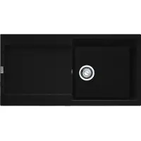 Franke Spüle MARIS MRG 611-100 in ONYX mit Druckknopfventil / Ausschnittmaß 950 x 480 mm / Granitspüle / Auflagespüle / Einbauspüle