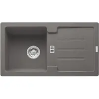 Franke Spüle STRATA STG 614-78 Steingrau mit Stopfenventil / Ausschnittsmaß: 760 x 415 cm / Auflagespüle