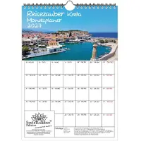 Seelenzauber GmbH Reisezauber Kreta Planer DIN A4 Kalender für 2027 Heraklion Griechenland Urlaub - Inhalt: 1x Kalender 1x Weihnachtsanhänger 1x Grußanhänger (gesamt 3 Teile)