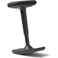 Dauphin Steh-Sitz-Hocker to-swift work, H 500-750 mm, Tellerfuß, mit Wippfunktion, schwarz
