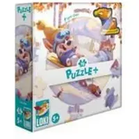 LOKI Huch & Friends Puzzle 70-teilig Winter mit 5 cm -Figur und Poster
