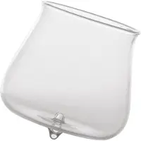 Zafferano Set aus 6 Pirolo-Trinkgläsern aus transparentem Borosilikatglas, schräg drehbares Design, temperaturschockbeständig für elegante Tische