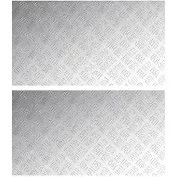 vidaXL Treppe Tritt Rechtwinklig 2 pcs Silber 90 x 50 cm Aluminium