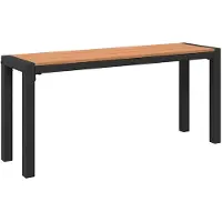 vidaXL Gartenbank Braun 100 x 28 x 45 cm Stahl
