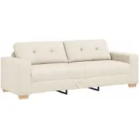 vidaXL Sofa 3-Sitzer Leinen 180 cm