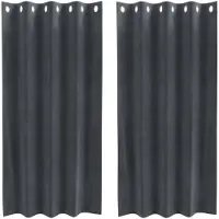 vidaXL Verdunkelungsvorhänge 2 stk. Hellgrau 140 x 175 cm Samt