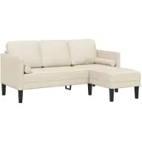 vidaXL Sofa Set mit Kissen Leinen Polyester