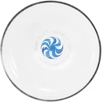 Zafferano Bilia Bonbongläser-Set, 4-teilig, mundgeblasen aus Borosilikatglas, blau mit gestreifter Kugel im Inneren, kunstvolles Design für Ihren Tisch