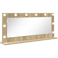 vidaXL Waschtischspiegel Rechtwinklig Sonoma-Eiche 100 x 45 x 18 cm