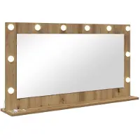 vidaXL Waschtischspiegel Artisan-Eiche 100 x 55 x 18 cm Rechtwinklig