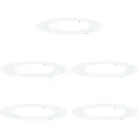 vidaXL geeignet für flache Baumringe 5 Stk. Weiß Ø50/80 cm Stahl
