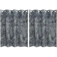 vidaXL Samtvorhänge mit Vorhängen 2 pcs Silber Grau 140 x 140 cm Samt