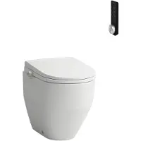 Laufen Cleanet Pro Lite WC au sol, WC douche sur pied Lite sans télécommande, sans rebord, à fond creux