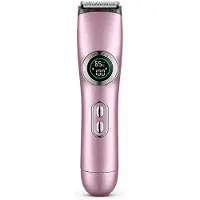 Dopwii Bikini Trimmer Damen elektrisch, Doppelklinge Rasierer, wasserfest , LED Akku Anzeige, kabellos, glatt & sicher, für Beine, Achseln, Intimbereich
