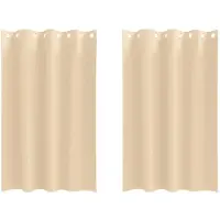 vidaXL Verdunkelungs-Vorhänge mit Ringen 2 pcs Creme 175 x 140 cm