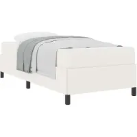 vidaXL Bettrahmen mit Matratze Creme 80 x 200 cm Stoff