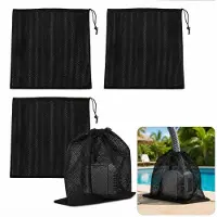 Welikera Wasserpumpen Filterbeutel 4er Set 45 x 45 cm, langlebig, feinmaschig, wiederverwendbar, Teich, Pool, Aquarium, einfache Montage