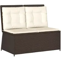 vidaXL Gartenbank Braun Poly-Rattan