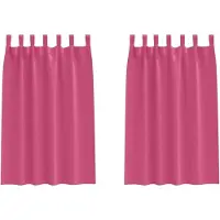 vidaXL Verdunkelungs-Vorhänge mit Ringen 2 pcs Helles Pink