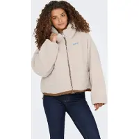 ONLY Plüschjacke "ONLMARIA LIFE REV PUFFER JACKET CC OTW" mit Kapuze