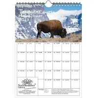 Seelenzauber GmbH Tierzauber Amerika Planer DIN A4 Kalender für 2027 Tiere Wald Natur Baum - Geschenkset Inhalt: 1x Kalender 1x Weihnachtsanhänger 1x Grußanhänger (3 Teile)