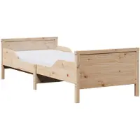vidaXL Bettrahmen mit ausziehbarem Matratze Braun 80 x 200 cm